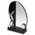 Clear and Black Crystal Golf Swing Trophy