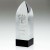 Clear & Black Glass Pointed Column Trophy