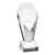 Clear Glass Multifaceted Obelisk Trophy on Base