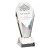 Clear Glass Multifaceted Obelisk Trophy on Base