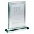 Chunky Rectangle Plaque in 19mm Jade Glass