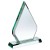 Peaked Award Plaque in 19mm Jade Glass