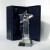 19cm Crystal Star On Curved Column Award