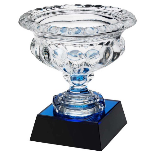 Decorative Glass Bowl on Blue Black Base