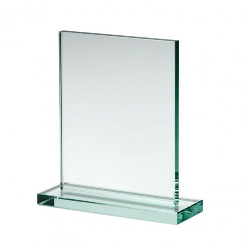 Rectangle Flat Glass Plaque in 10mm Jade Glass - Awards Trophies Supplier