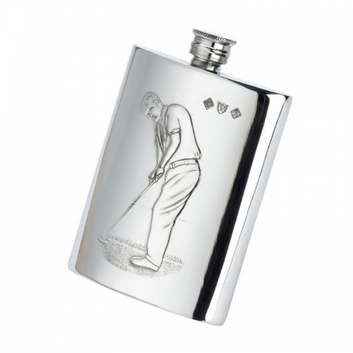 Pewter Golf Flask - Putt Shot