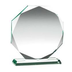 Premium 15mm Jade Glass Octagonal Plaque