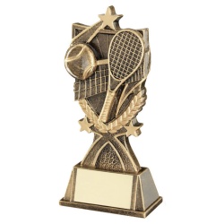 Tennis Trophy with 3 Stars and Wreath Motif